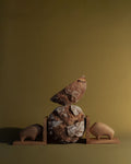 Sculptural Walnut Bookends, Pair