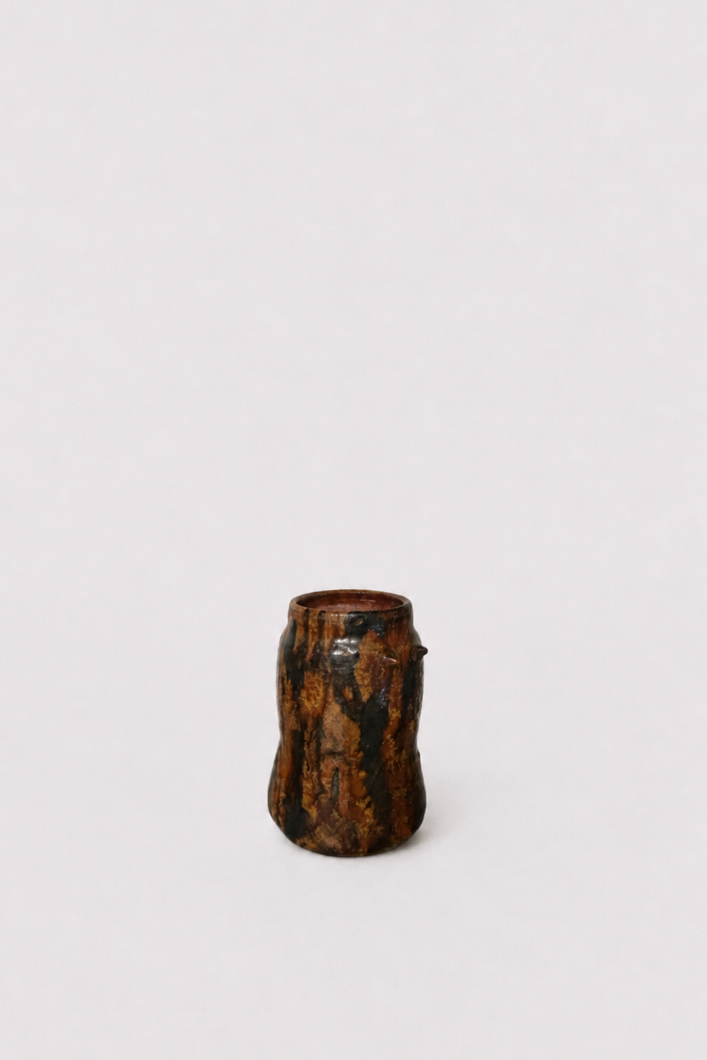 Studio Ceramic Cup with Iron Red Glaze