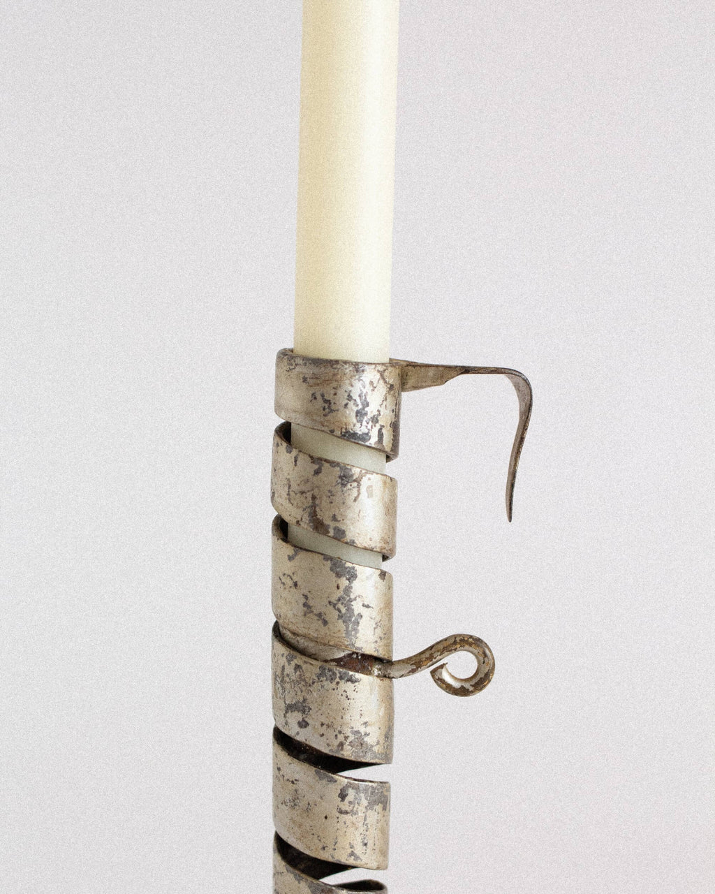 19th-Century Wood and Iron Candlestick