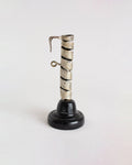 19th-Century Wood and Iron Candlestick