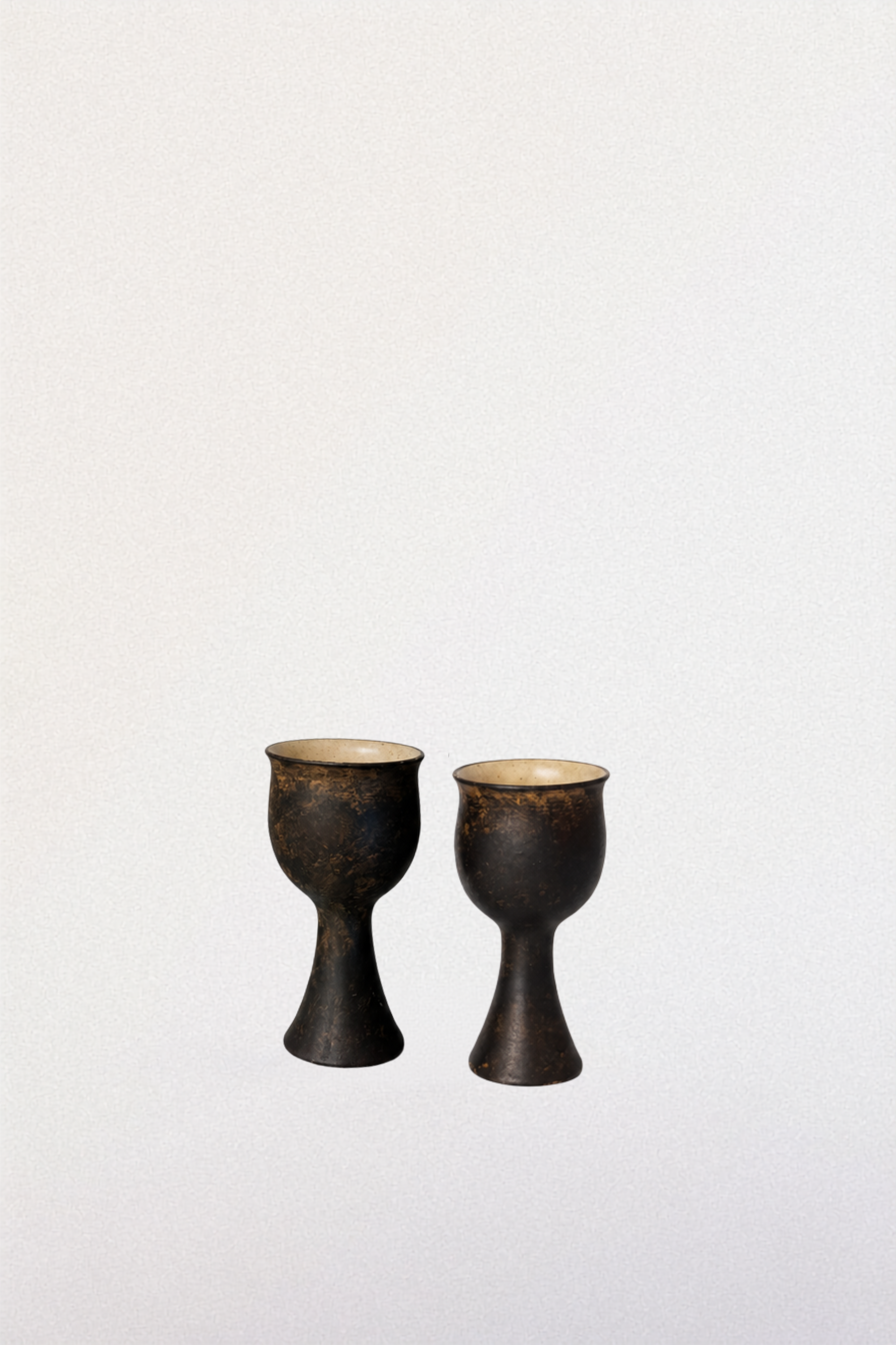 Brown Ceramic Goblets
