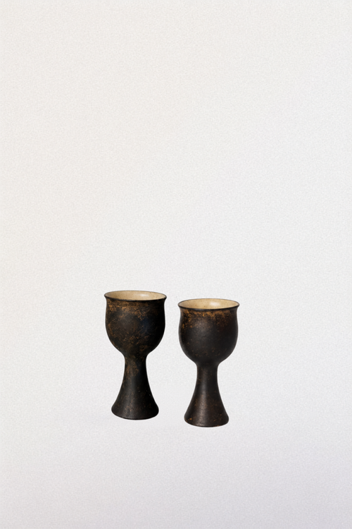 Brown Ceramic Goblets