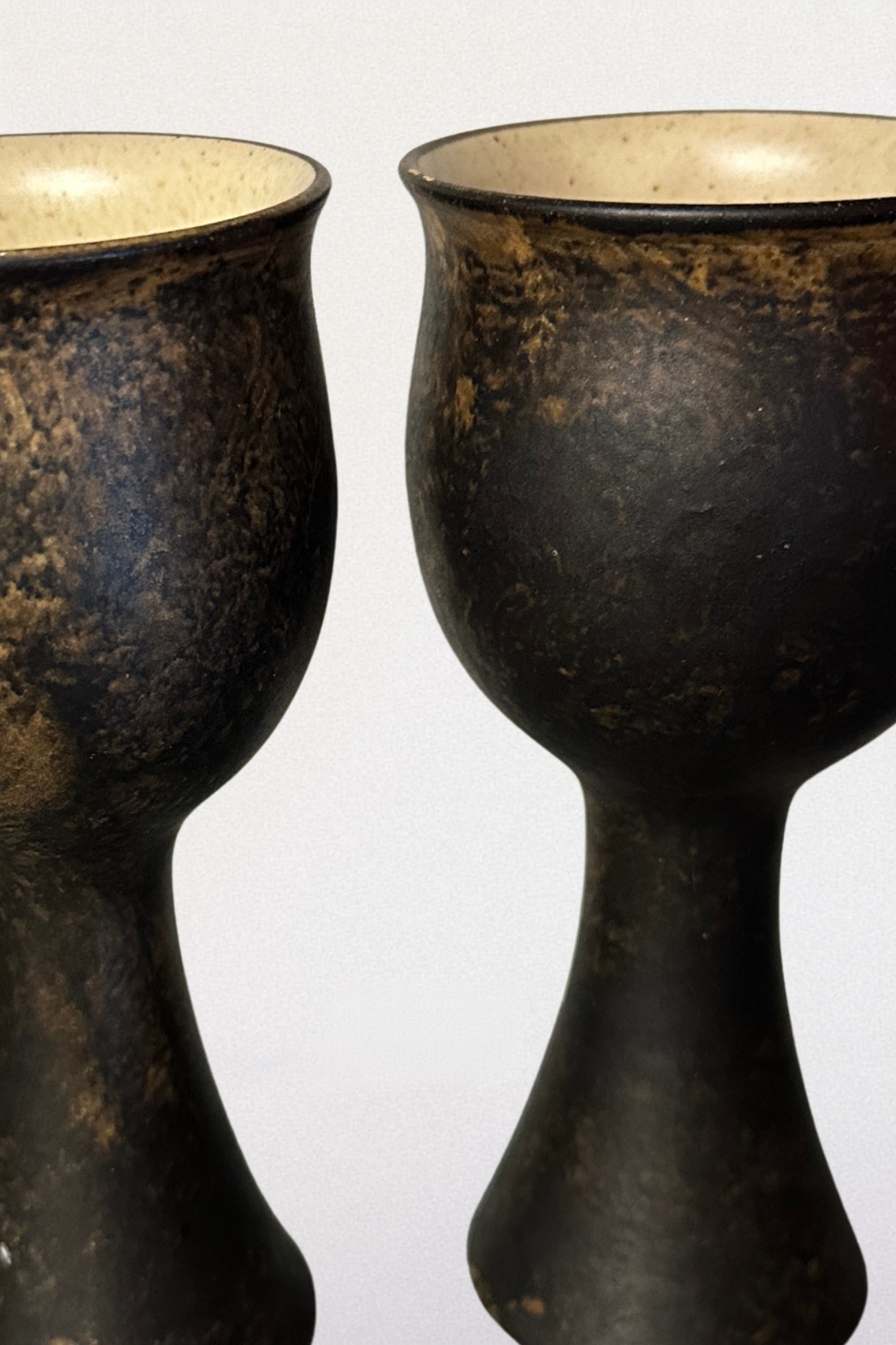 Brown Ceramic Goblets