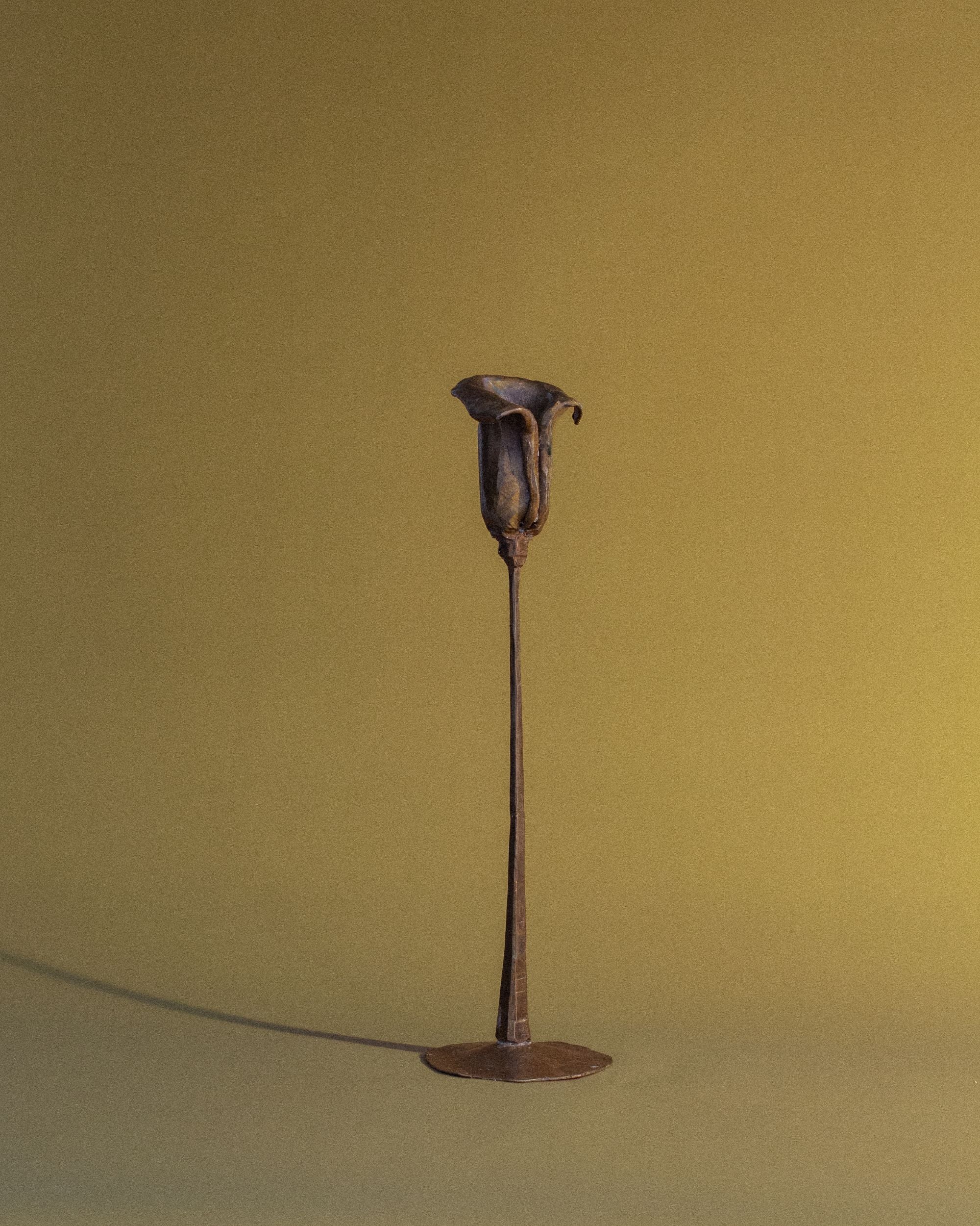 Hand-Forged Flower Candle Holder