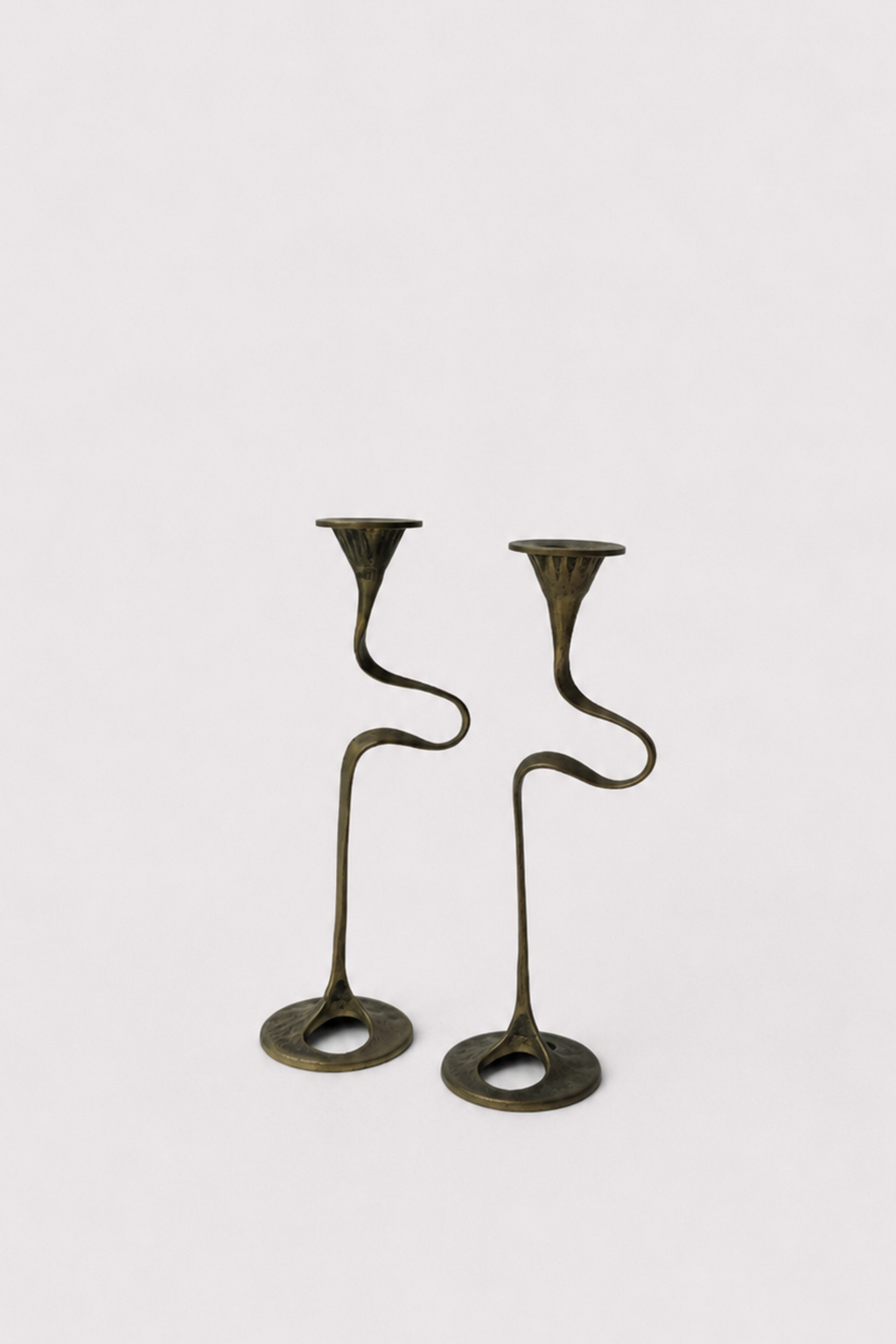 Kurt Jesch Brass Candlesticks