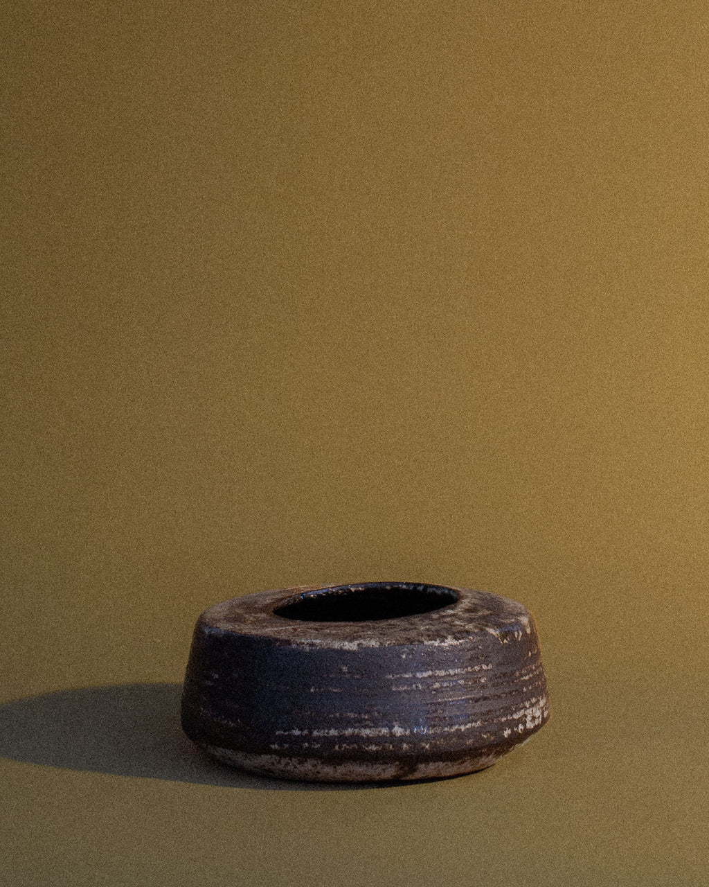 Low Ceramic Vessel with Wide Opening
