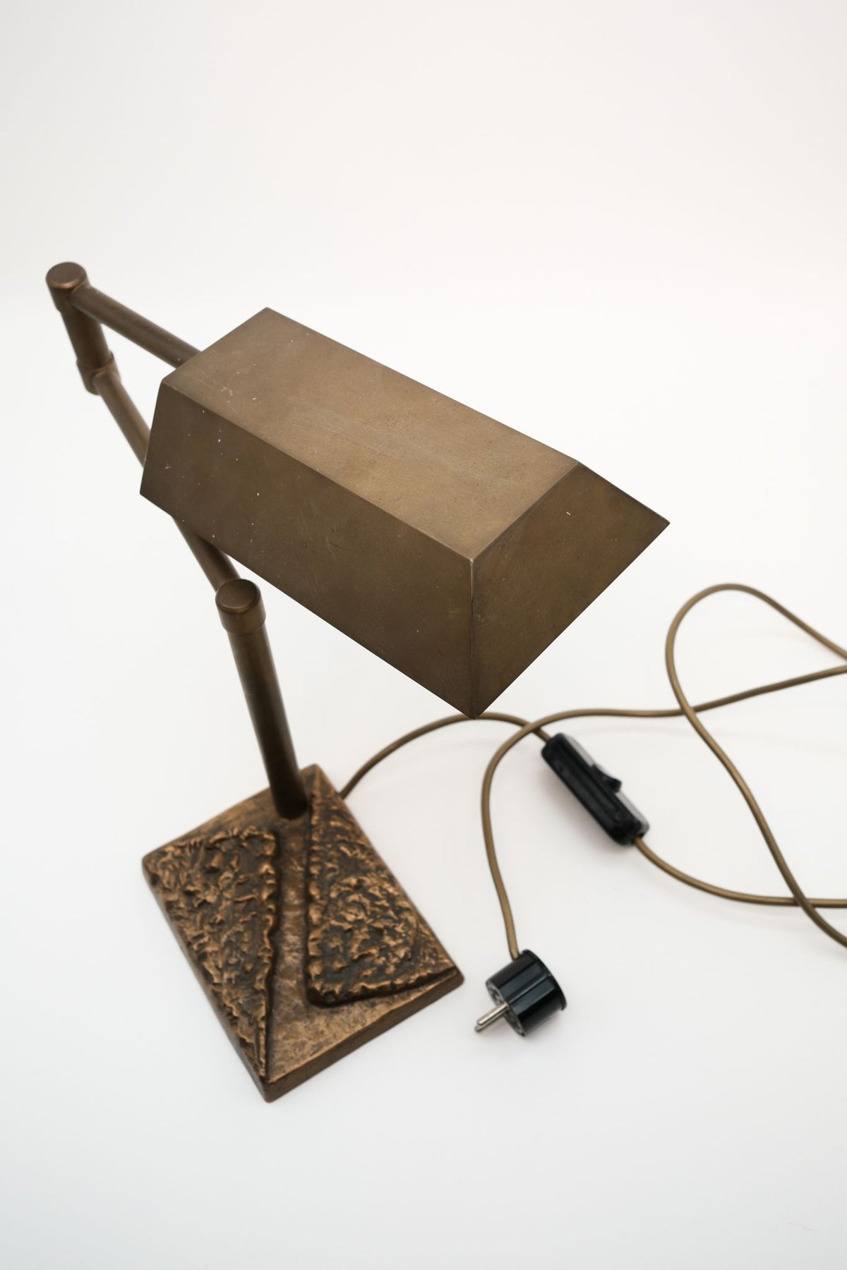 Brutalist Relief Desk Lamp