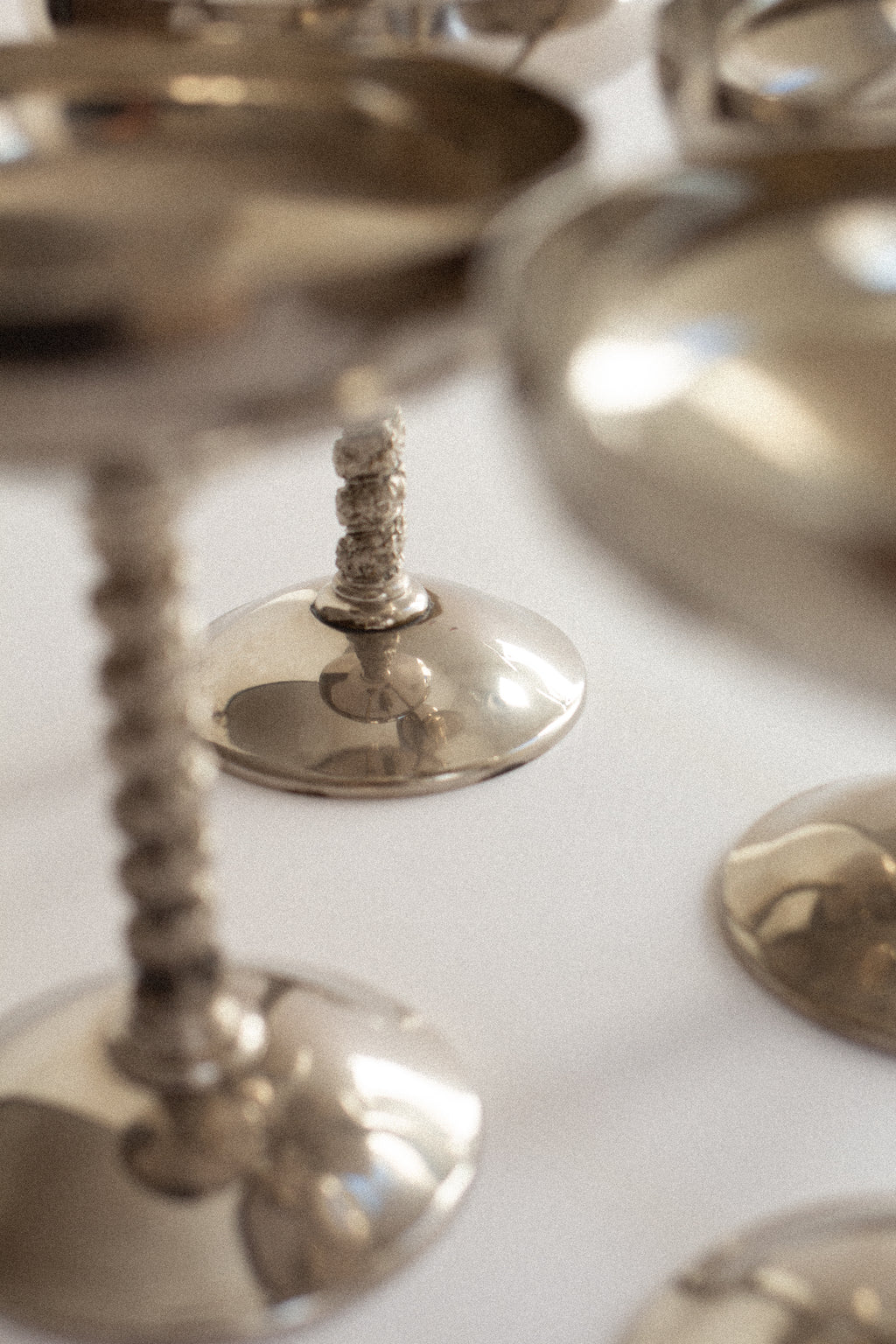 Silver-plated Brass Compotes, Set of 6