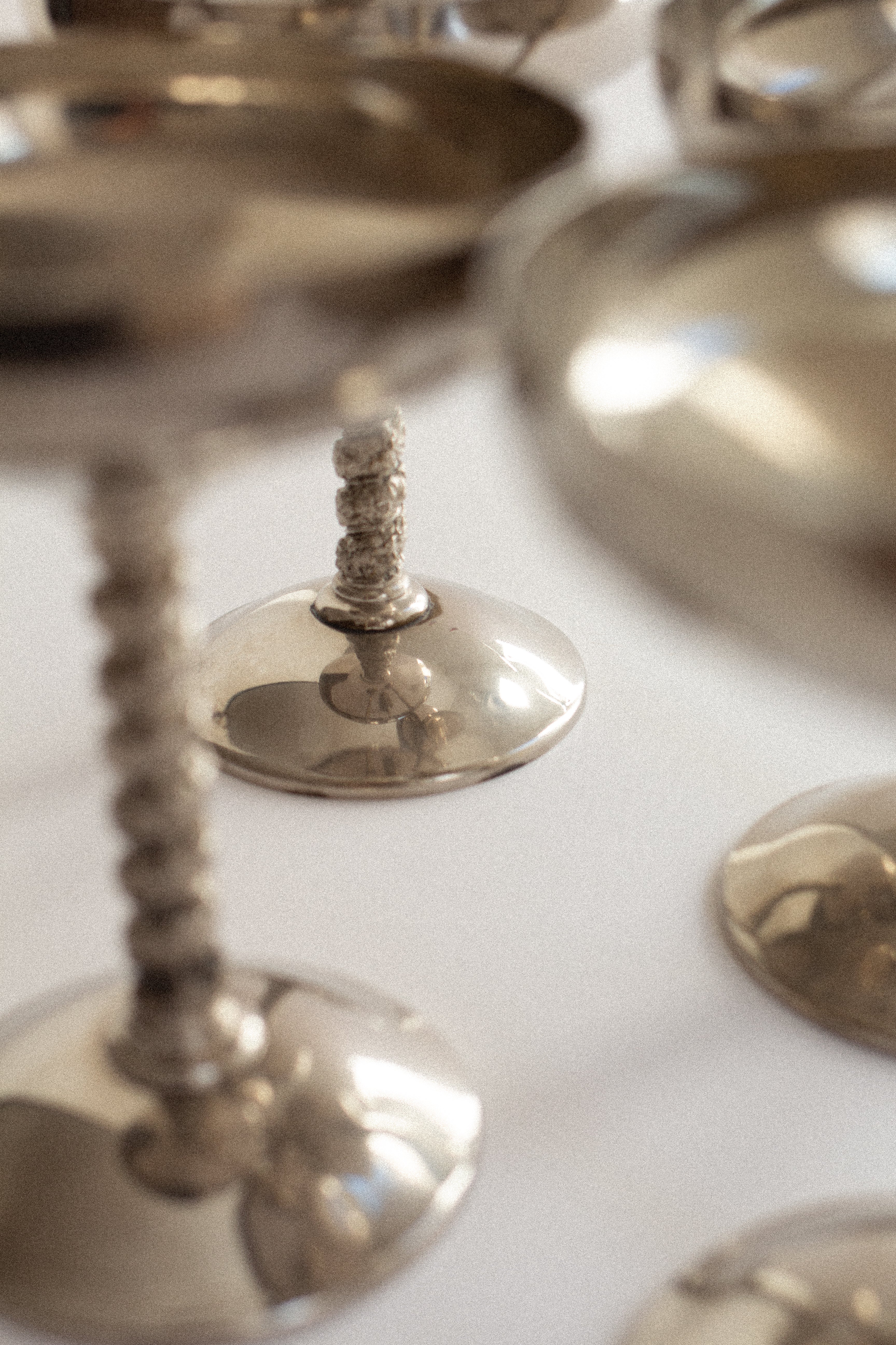 Silver-plated Brass Compotes, Set of 6