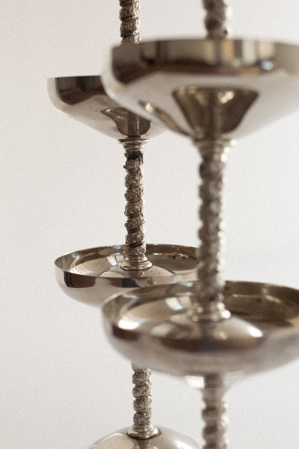 Silver-plated Brass Compotes, Set of 6