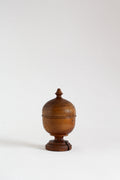 Antique Walnut Wood Apothecary Jar, Italy
