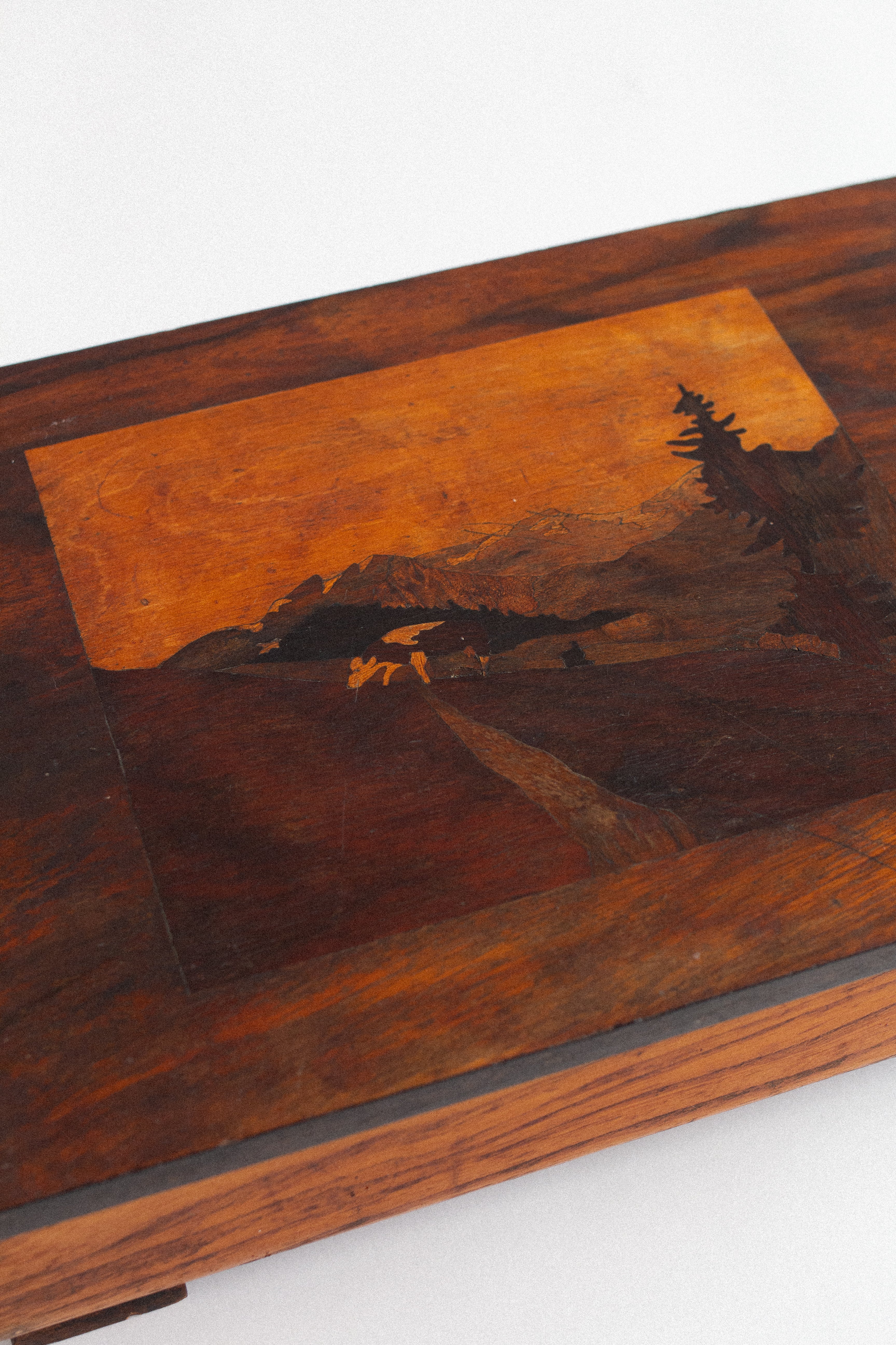 Alpine Landscape Marquetry Box