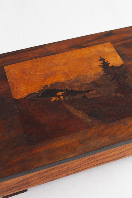 Alpine Landscape Marquetry Box