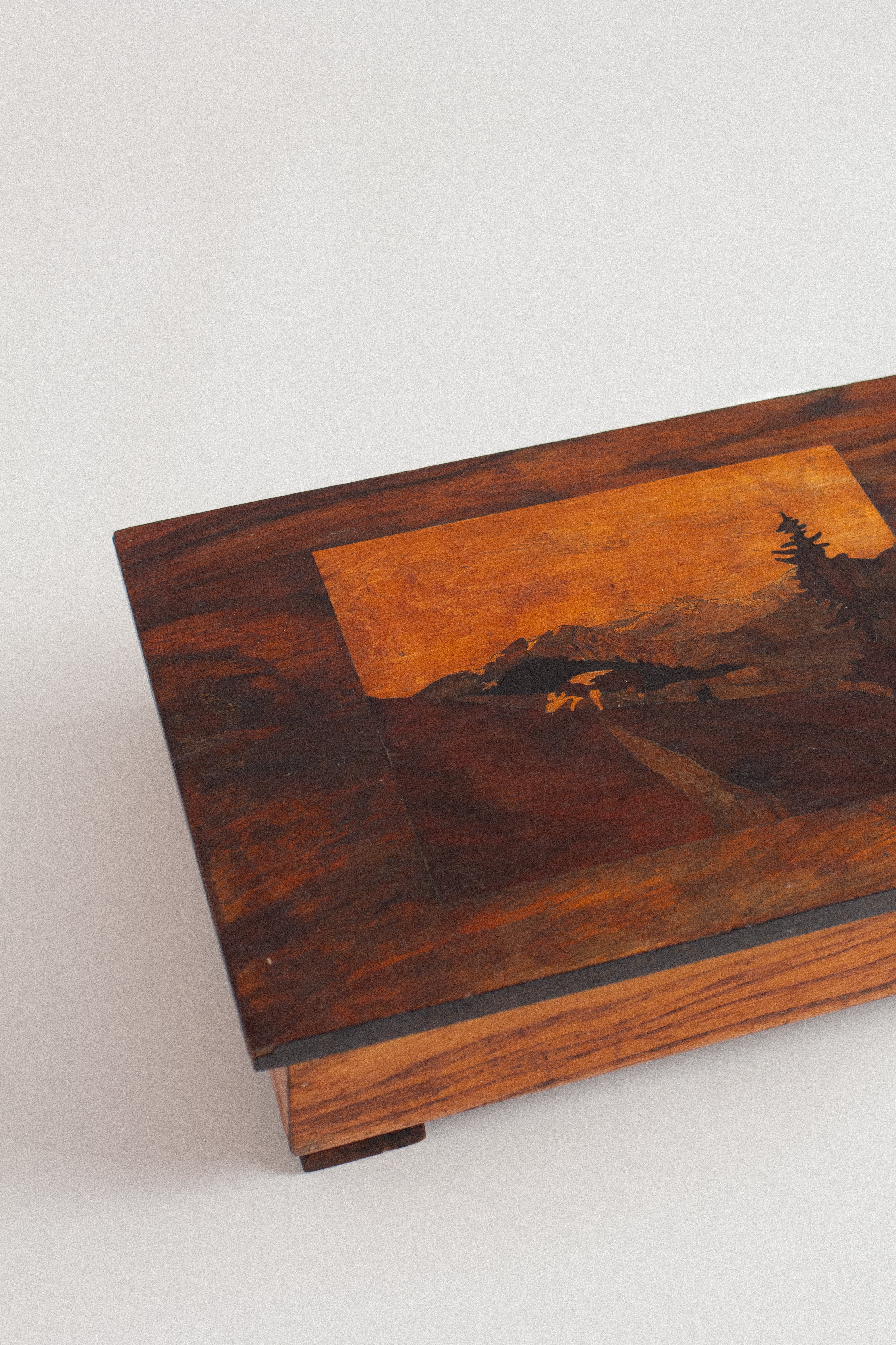 Alpine Landscape Marquetry Box