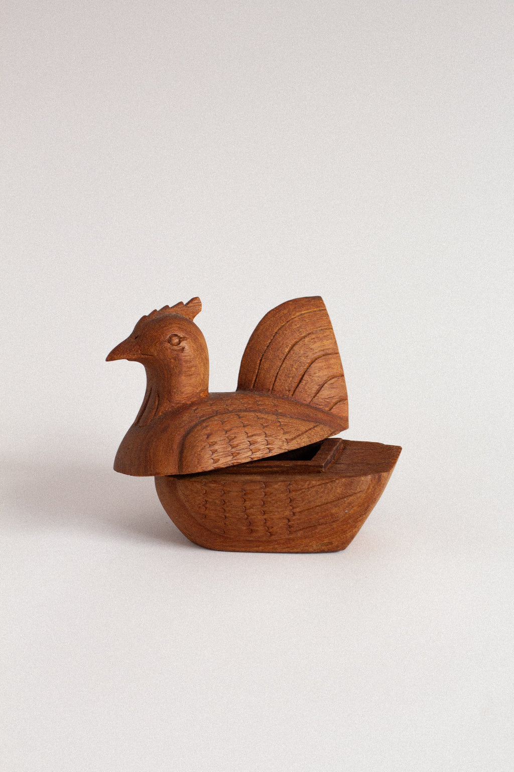Hand-carved Wooden Bird Box