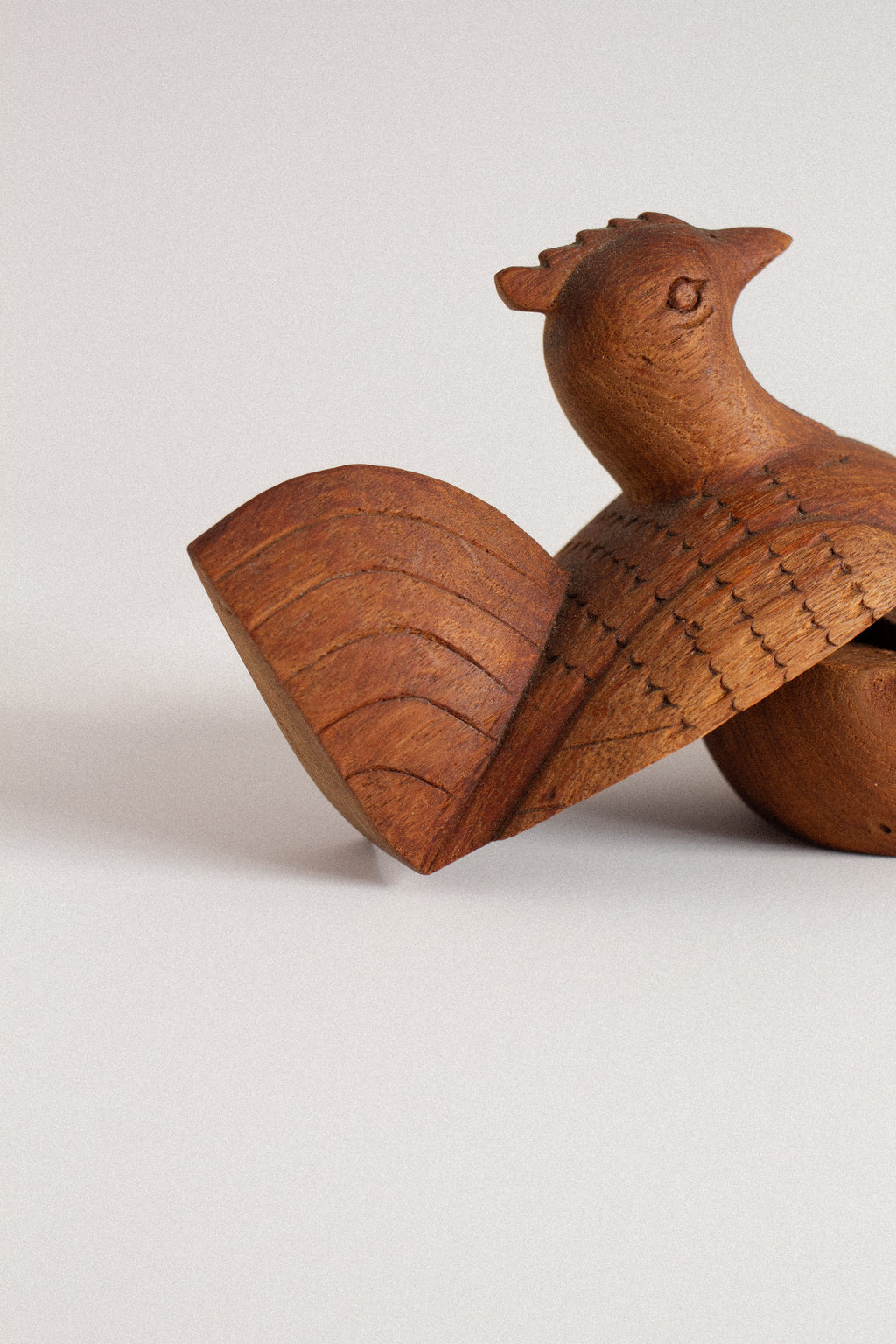 Hand-carved Wooden Bird Box