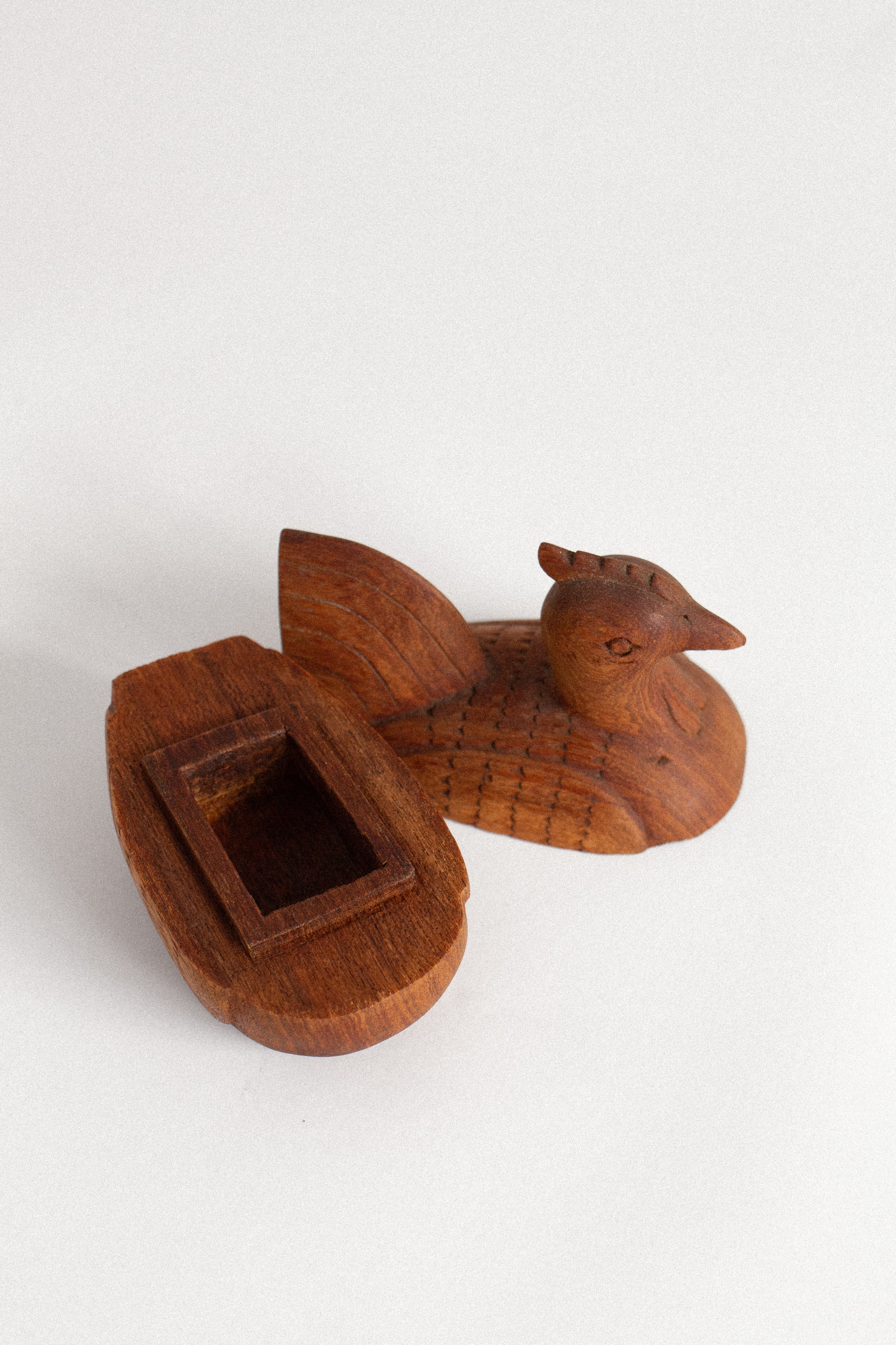 Hand-carved Wooden Bird Box