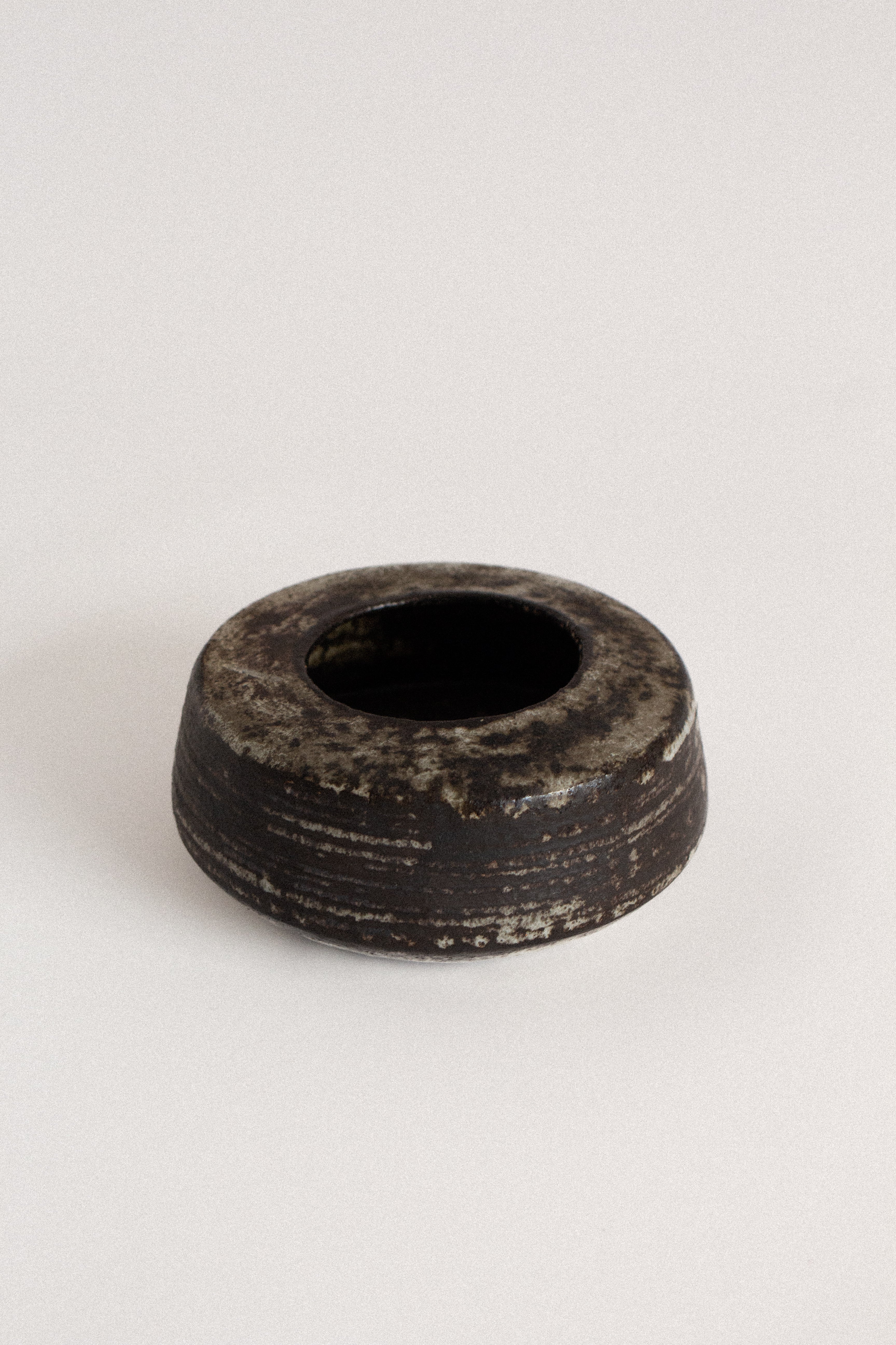 Low Ceramic Vessel with Wide Opening