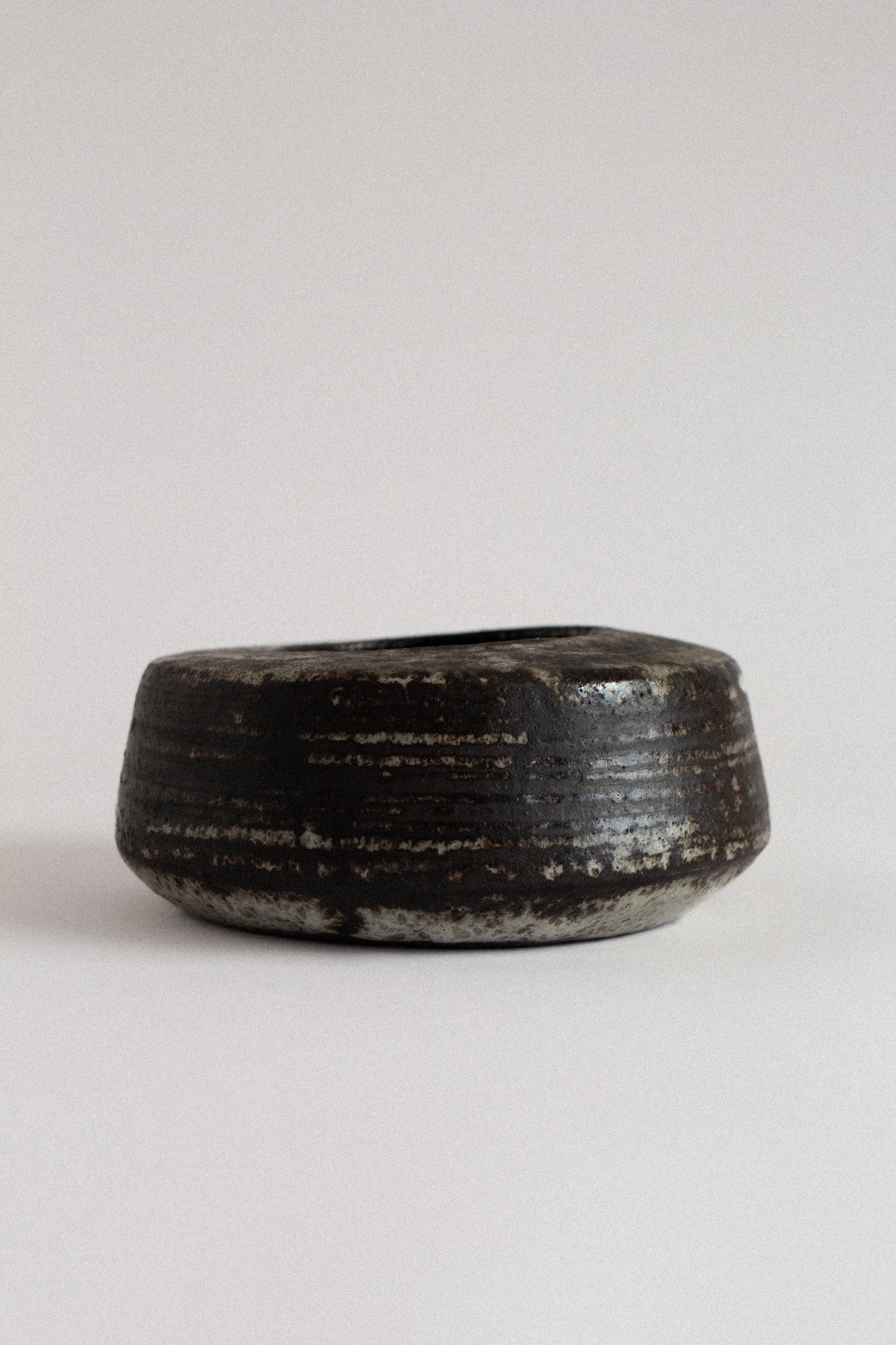 Low Ceramic Vessel with Wide Opening