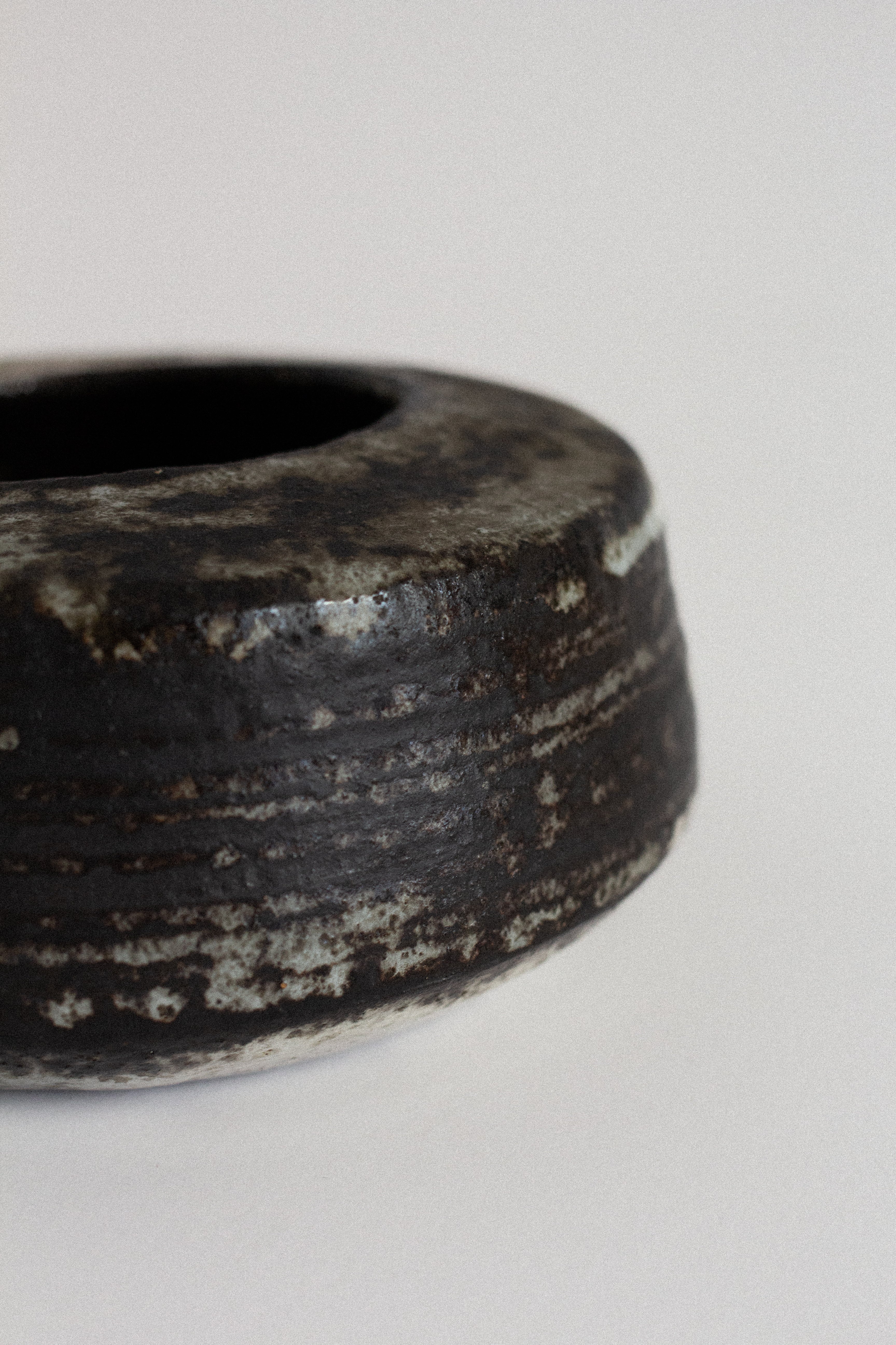 Low Ceramic Vessel with Wide Opening