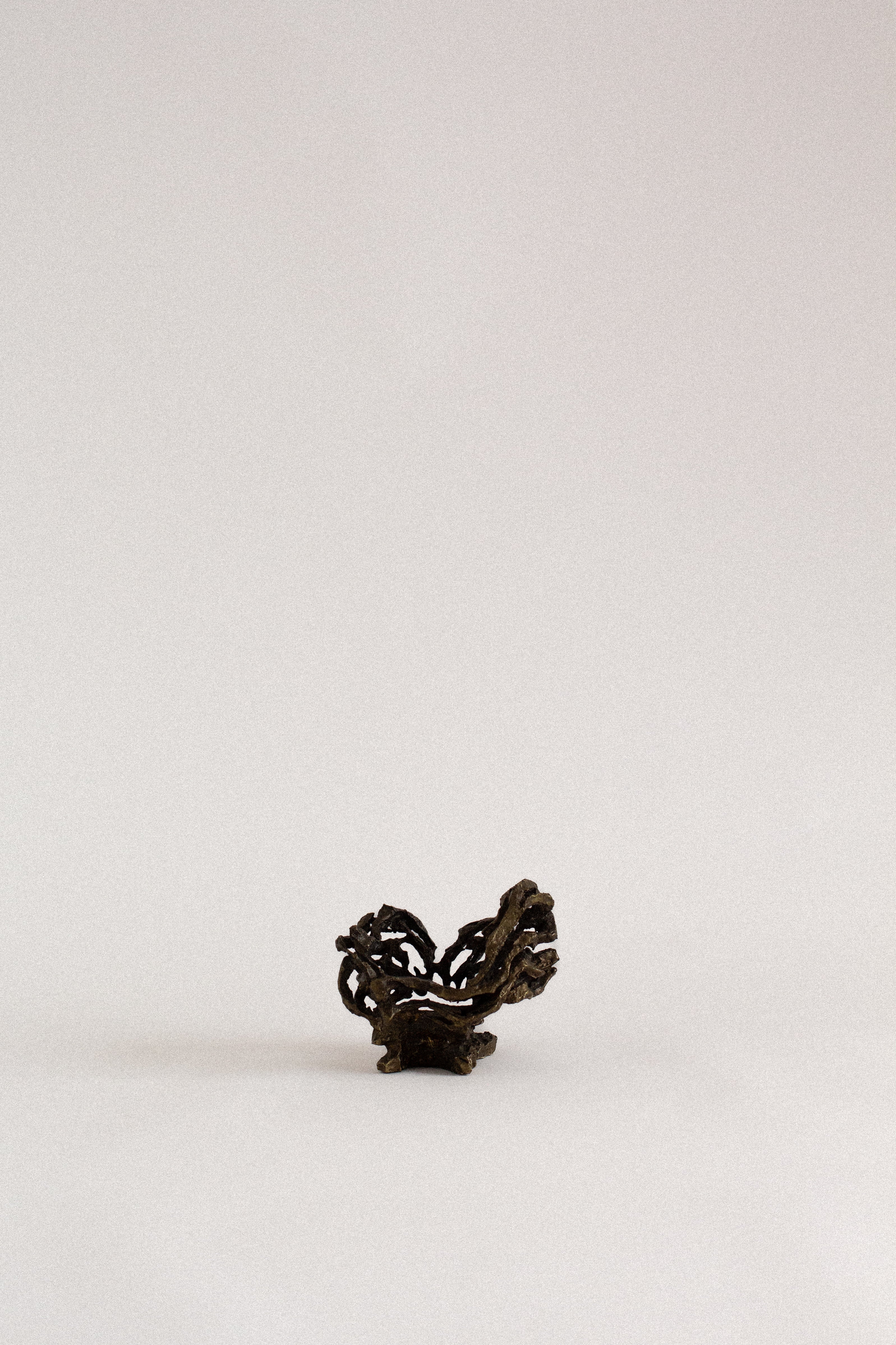 Brutalist Brass Candleholder