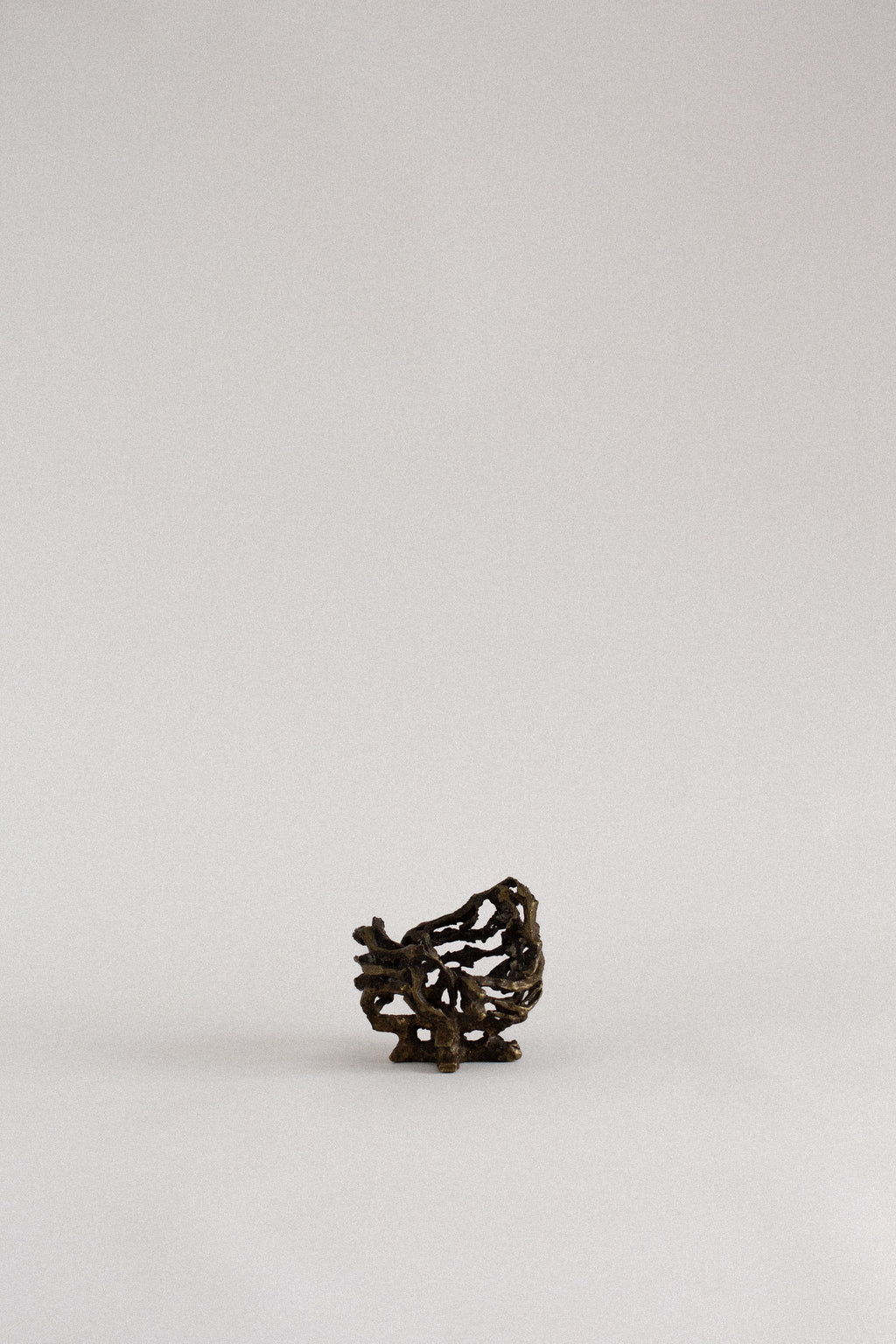Brutalist Brass Candleholder