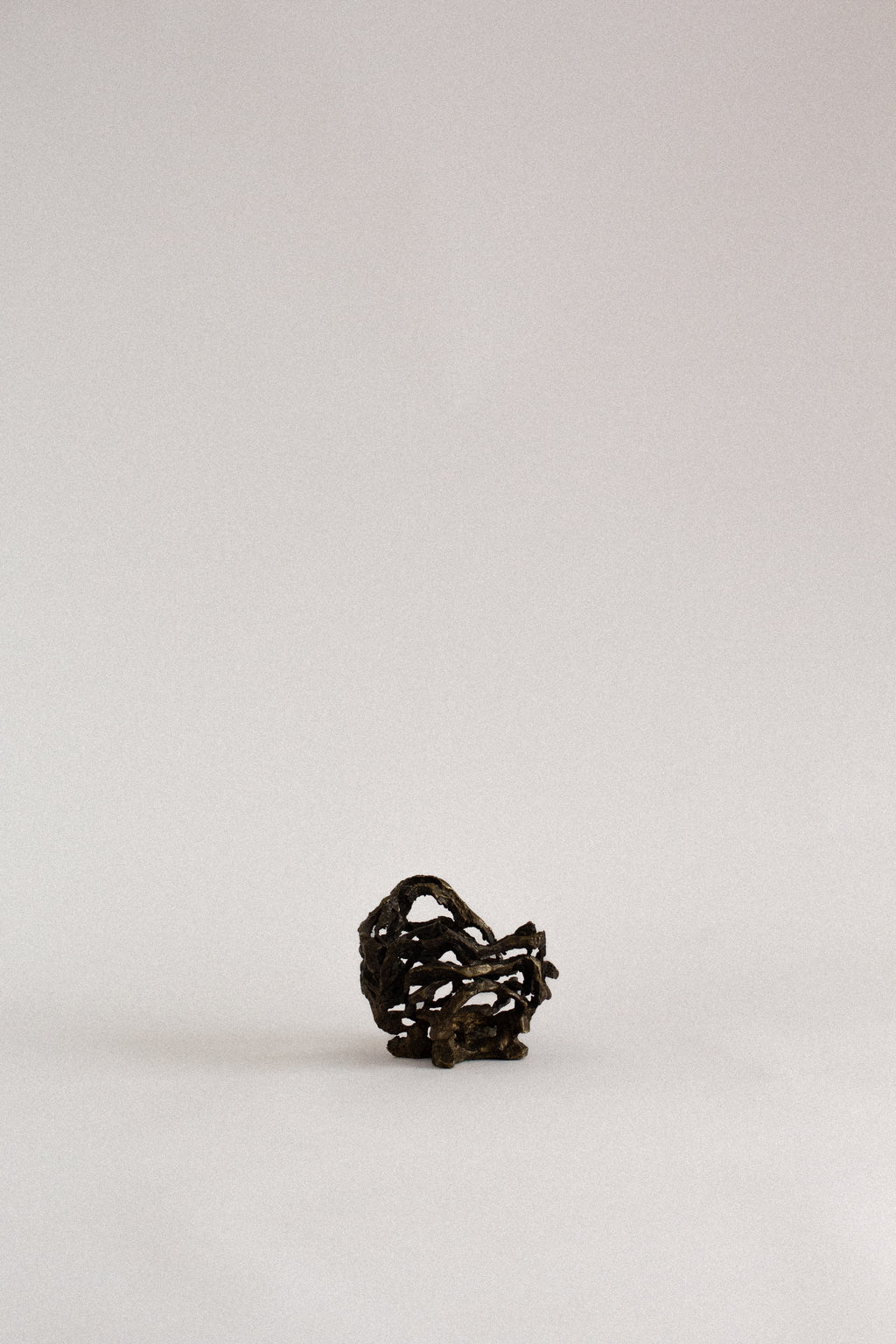Brutalist Brass Candleholder