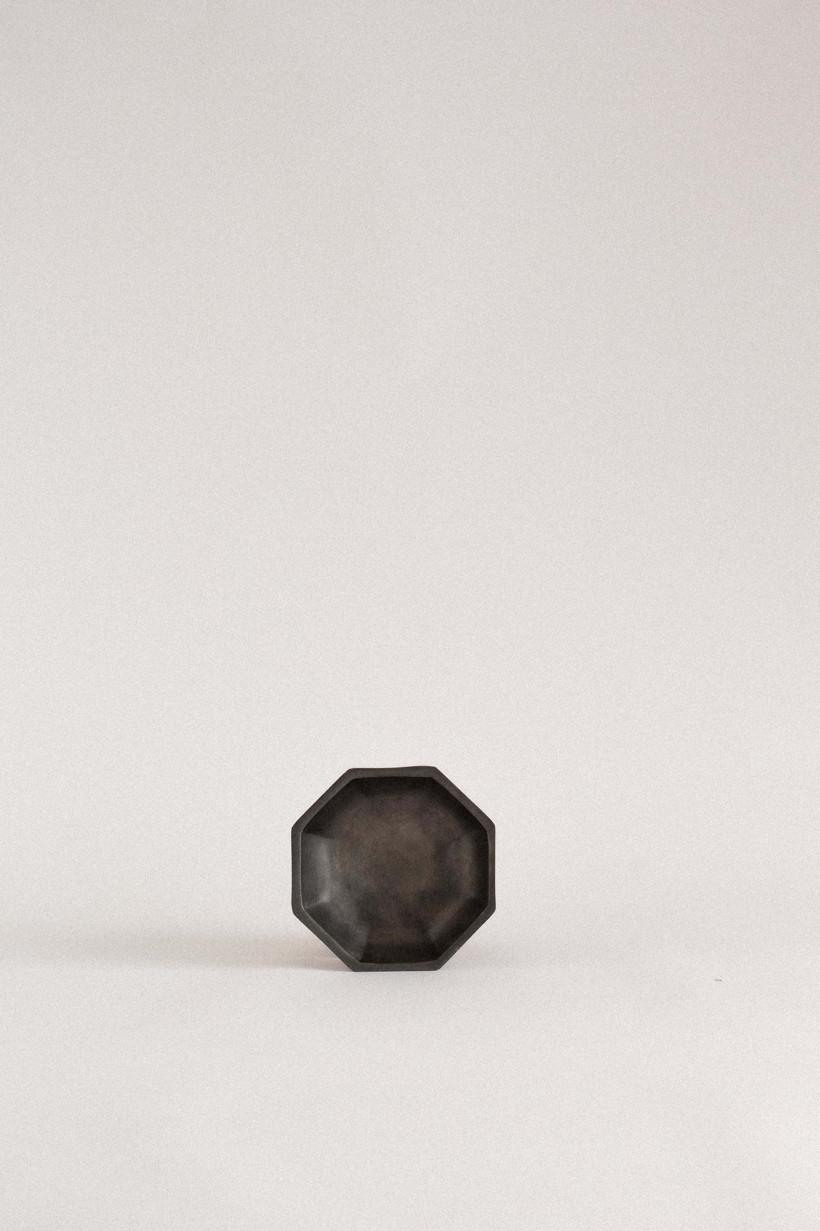 Octagonal Pewter Vessel