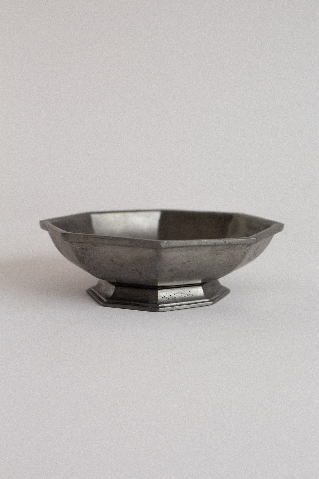 Octagonal Pewter Vessel