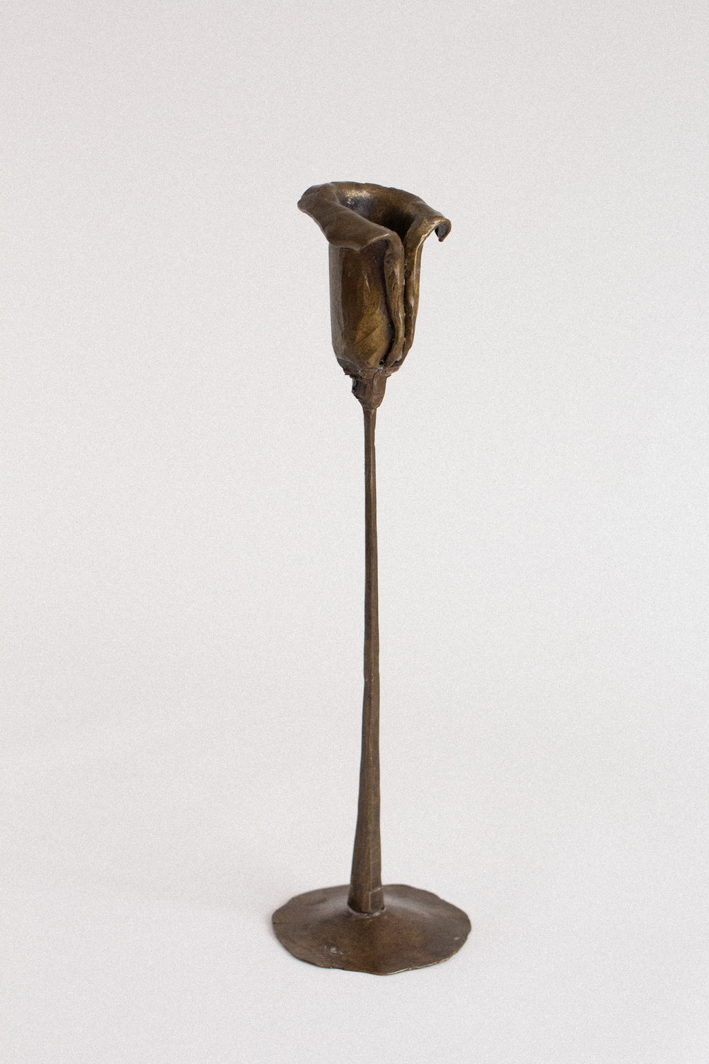 Hand-Forged Flower Candle Holder