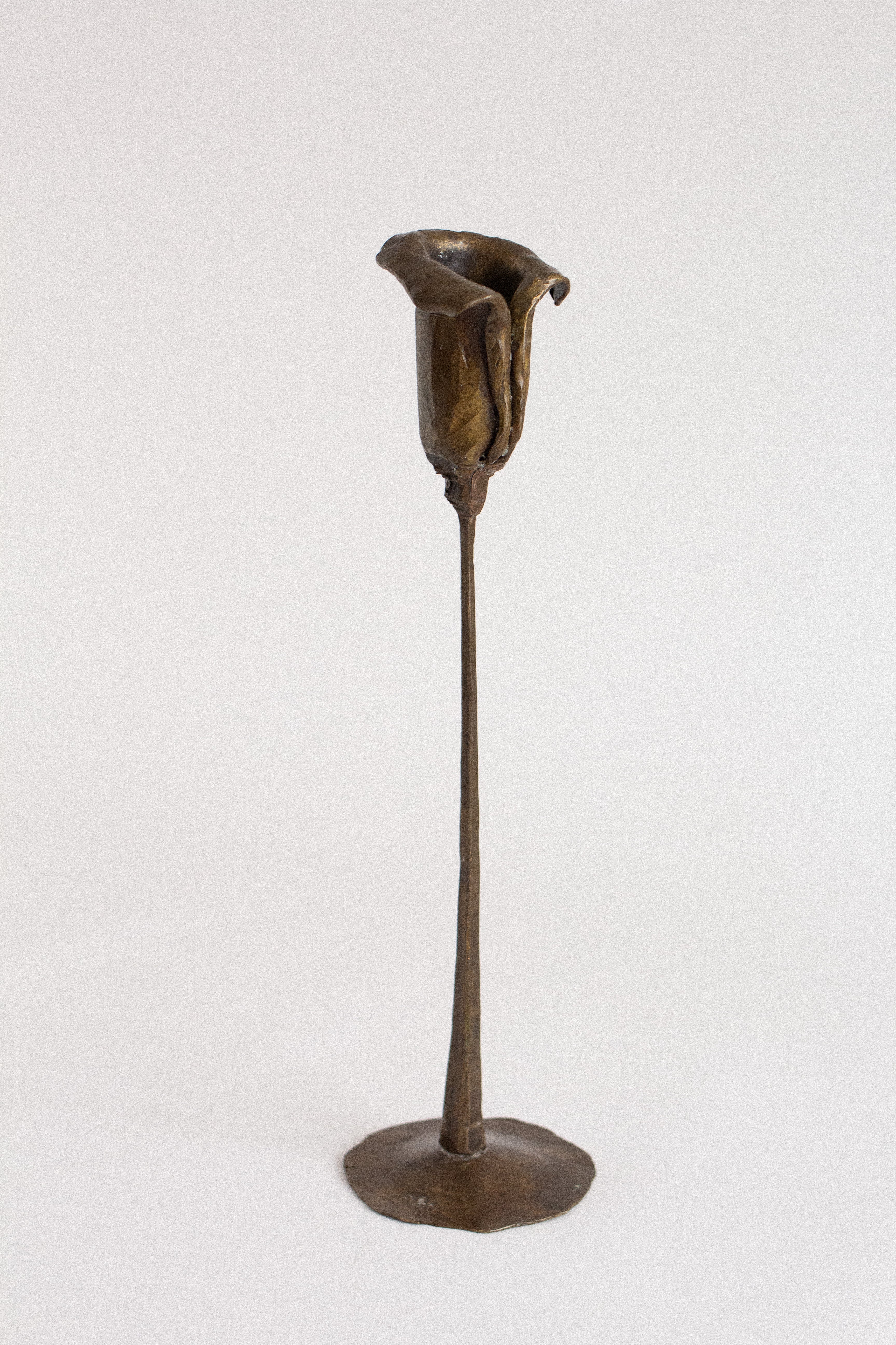 Hand-Forged Flower Candle Holder