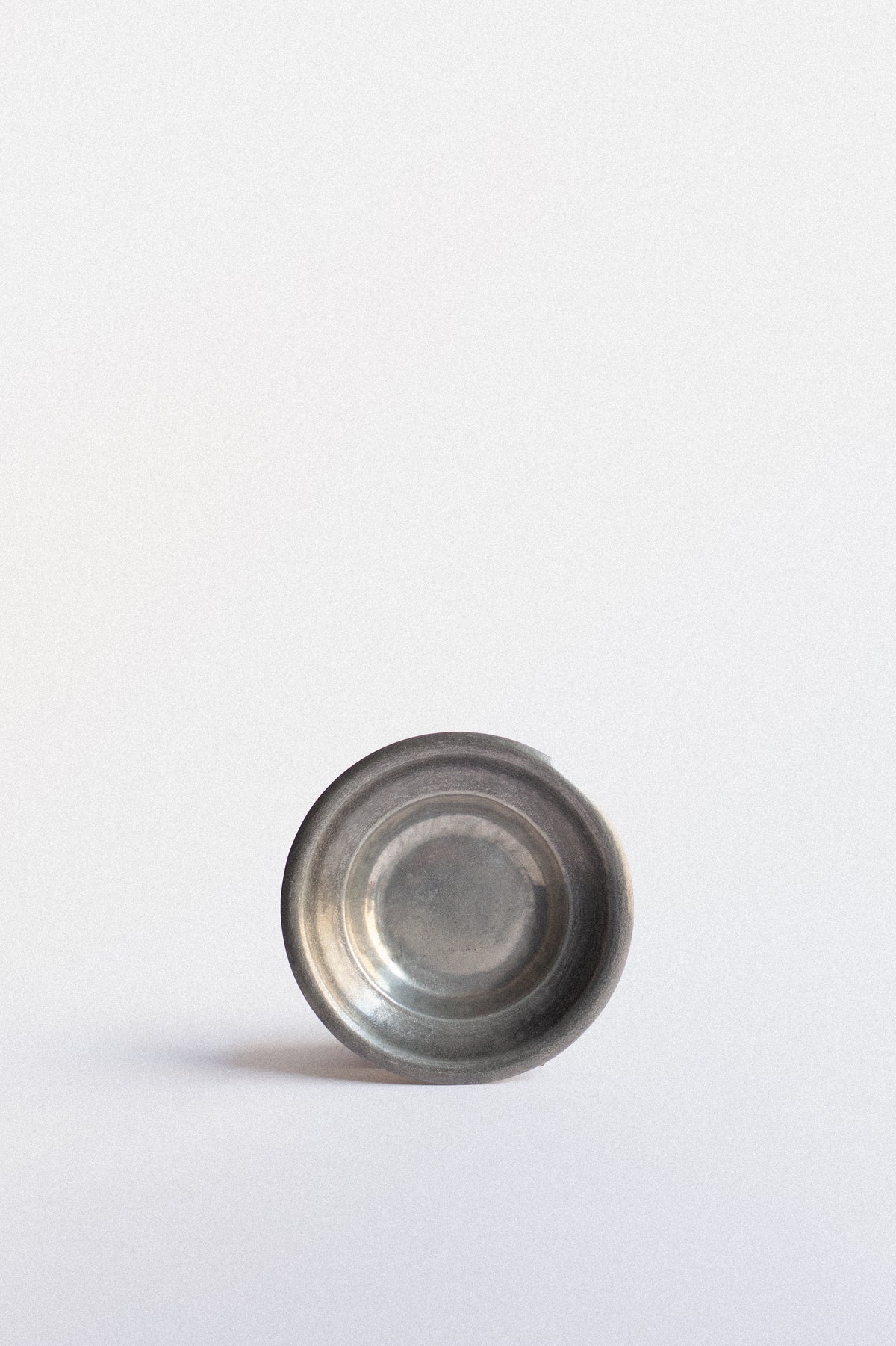 Vintage Swedish pewter bowl, full view