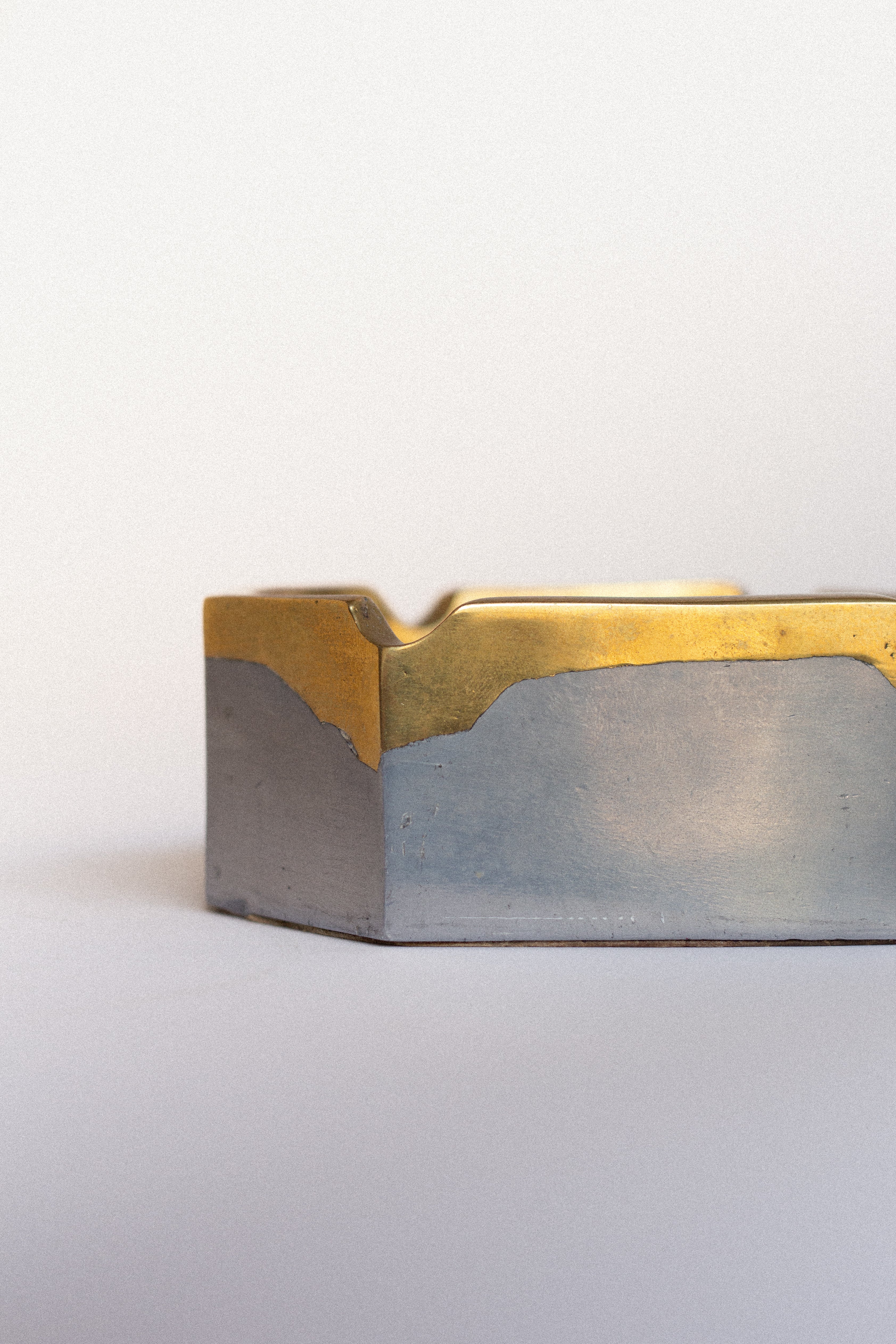 David Marshall Square Brass Ashtray