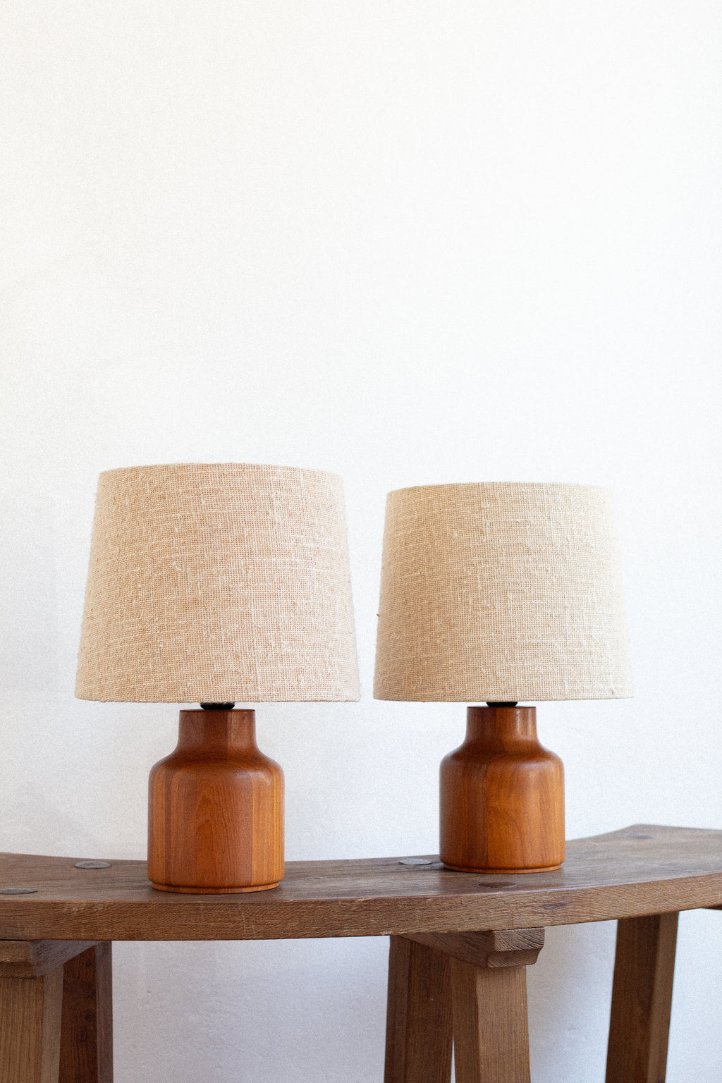 Kirk Copenhagen Teak Table Lamps