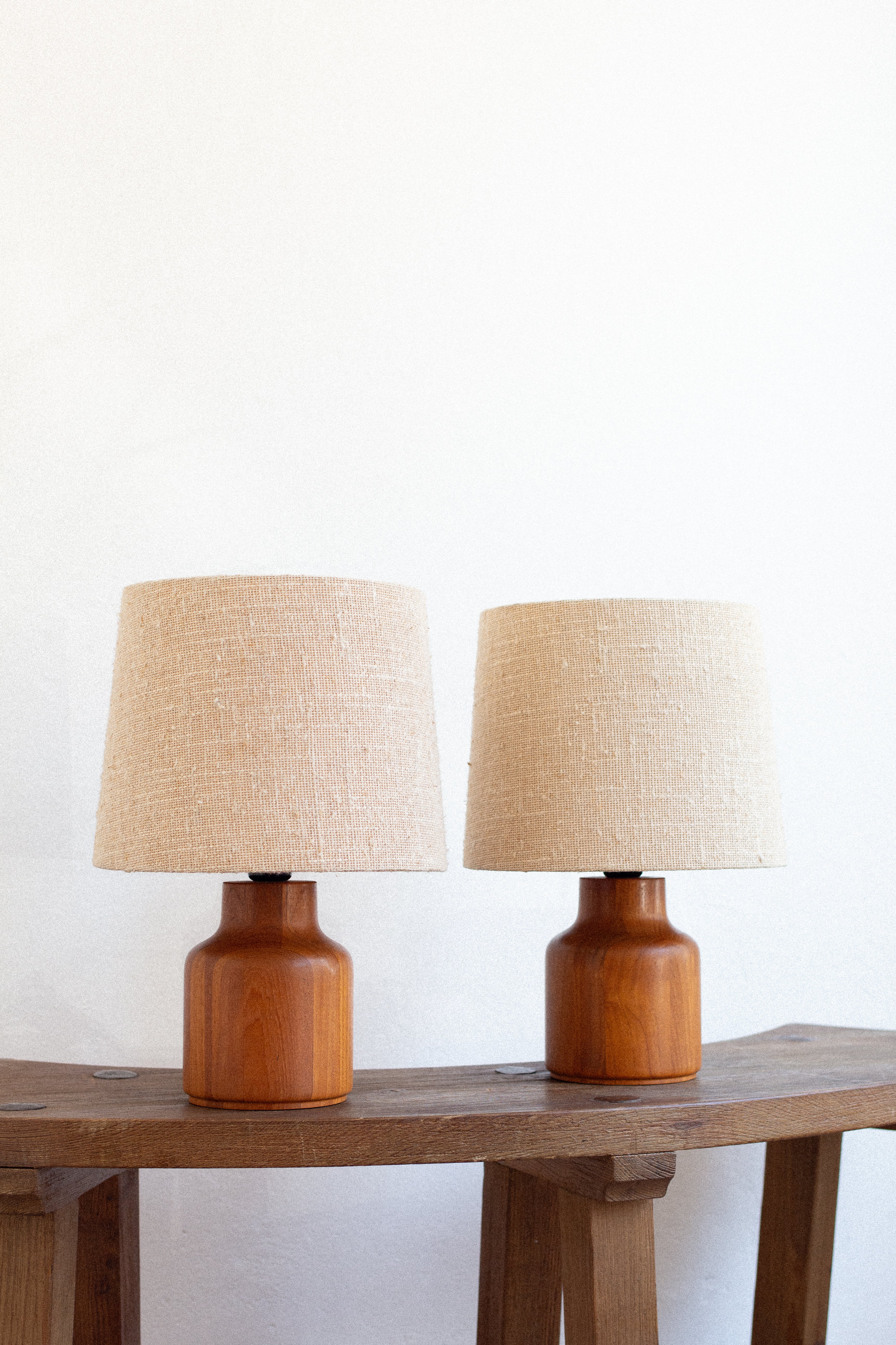 Kirk Copenhagen Teak Table Lamps