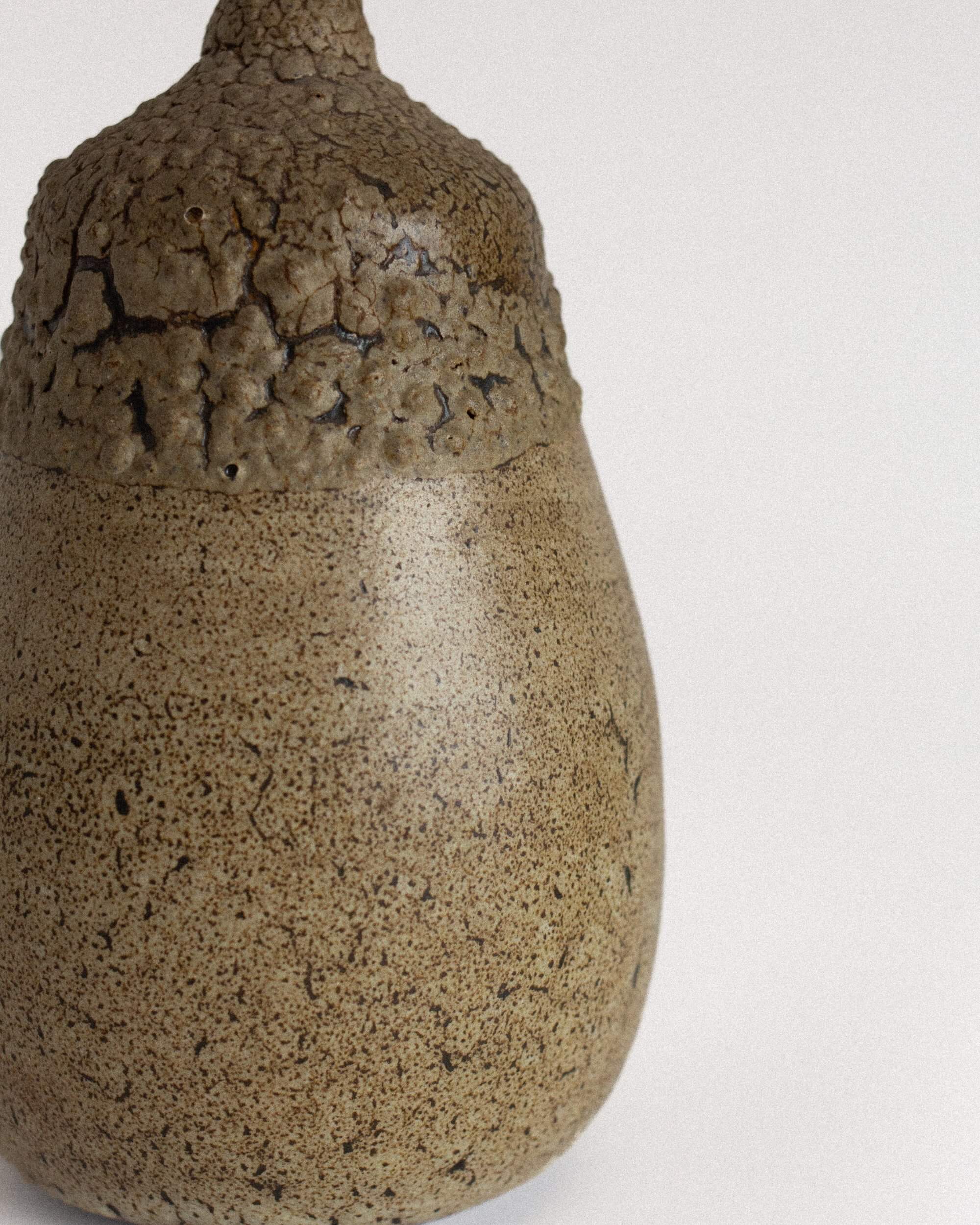 Textured Ceramic Single-Stem Vase