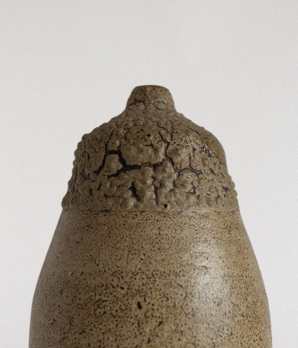 Textured Ceramic Single-Stem Vase
