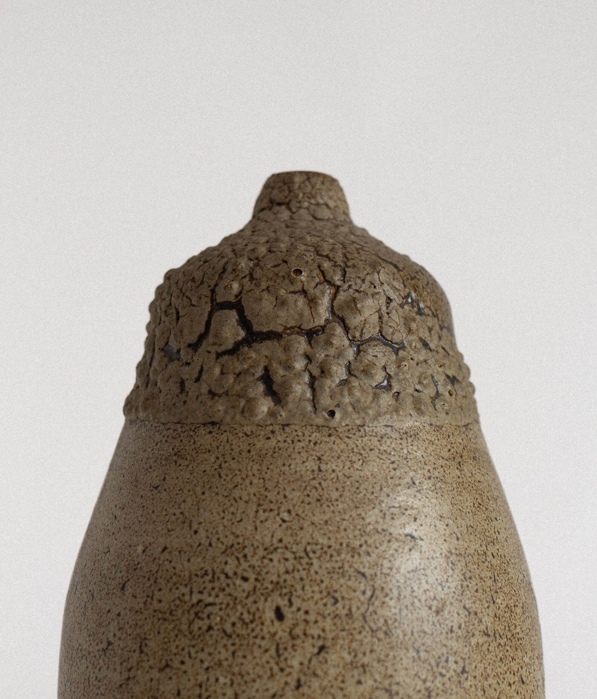 Textured Ceramic Single-Stem Vase