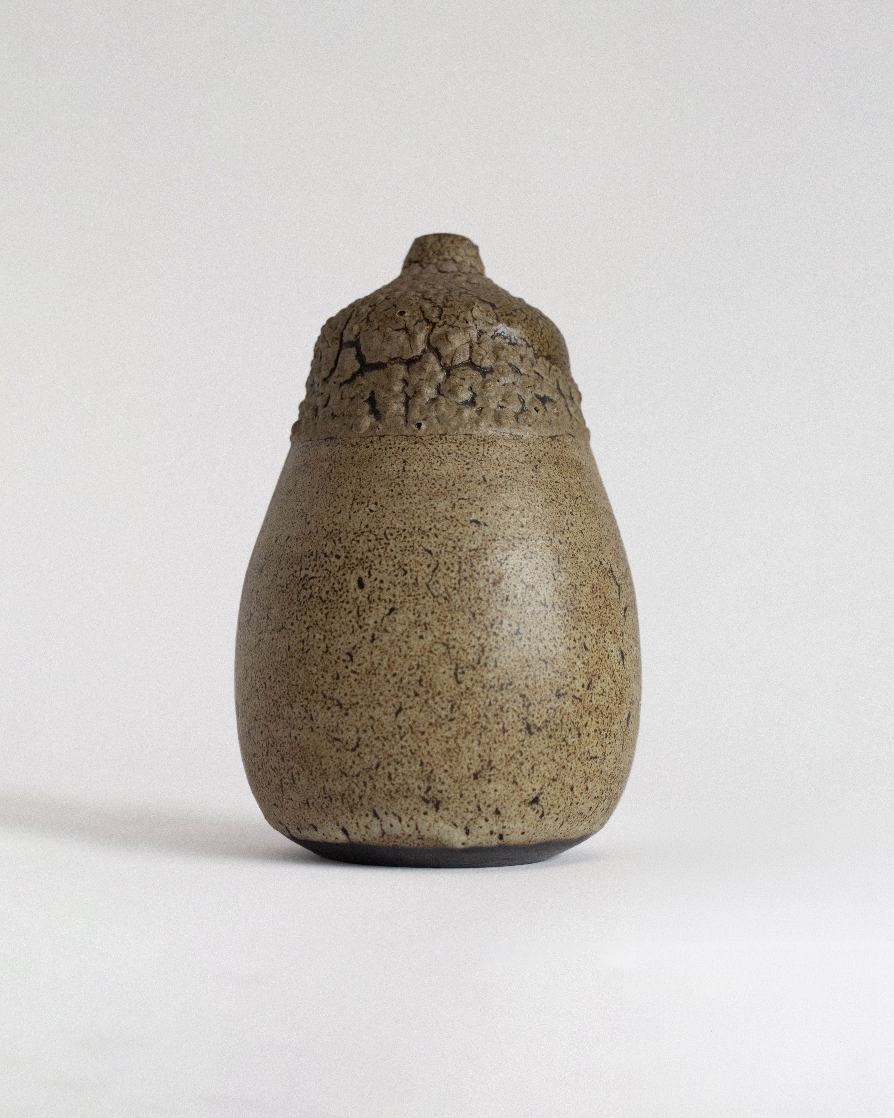 Textured Ceramic Single-Stem Vase